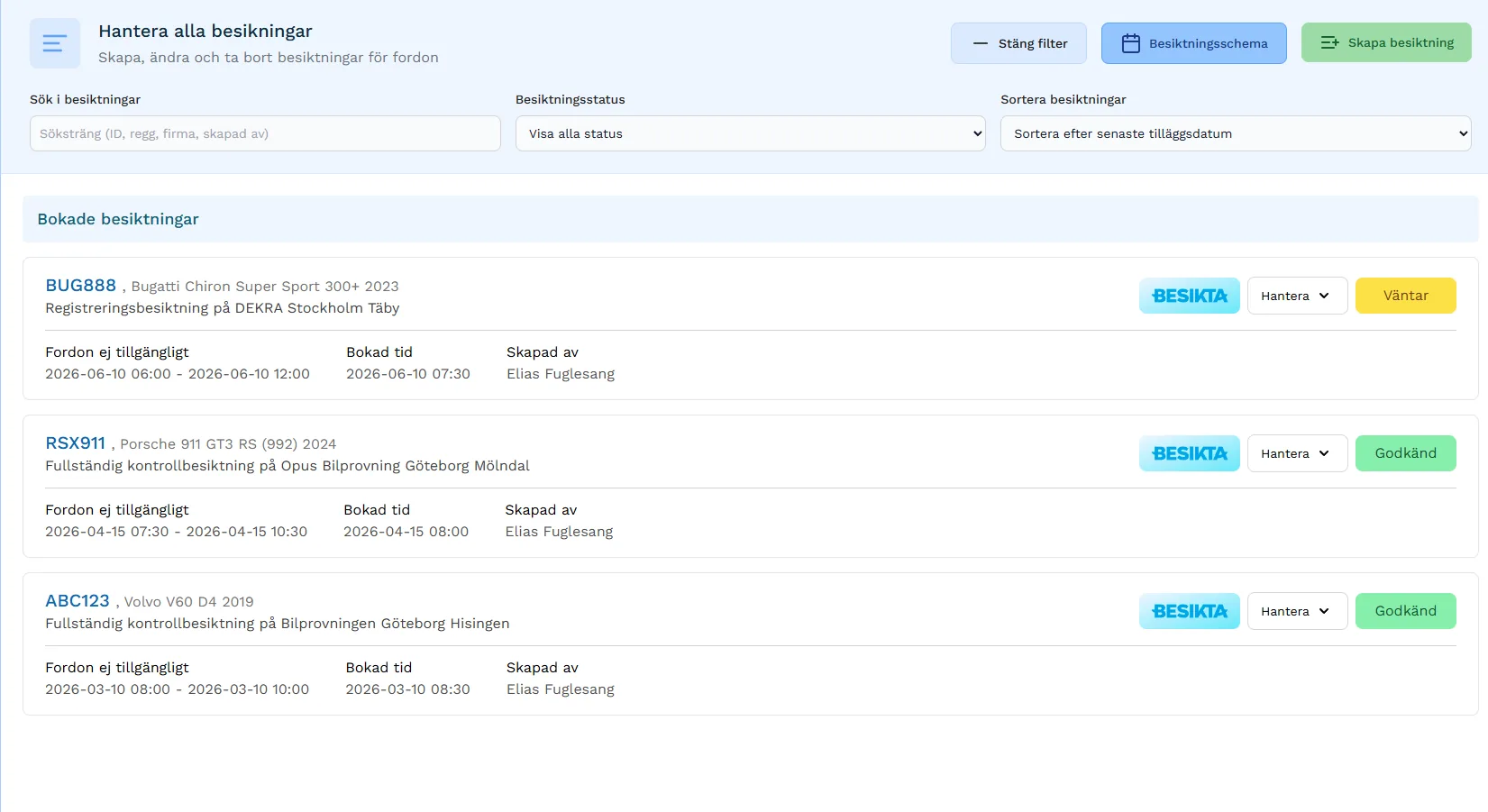 Besiktningshantering